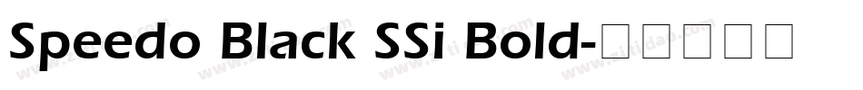 Speedo Black SSi Bold字体转换